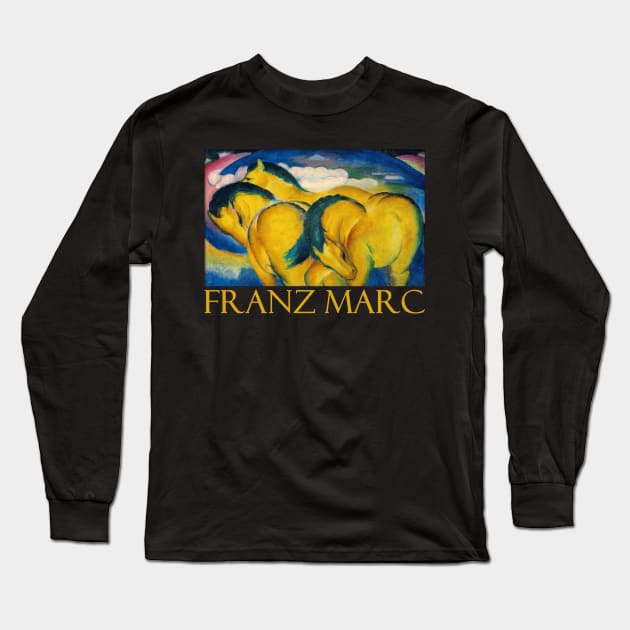 Little Yellow Horses by Franz Marc Long Sleeve T-Shirt by Naves